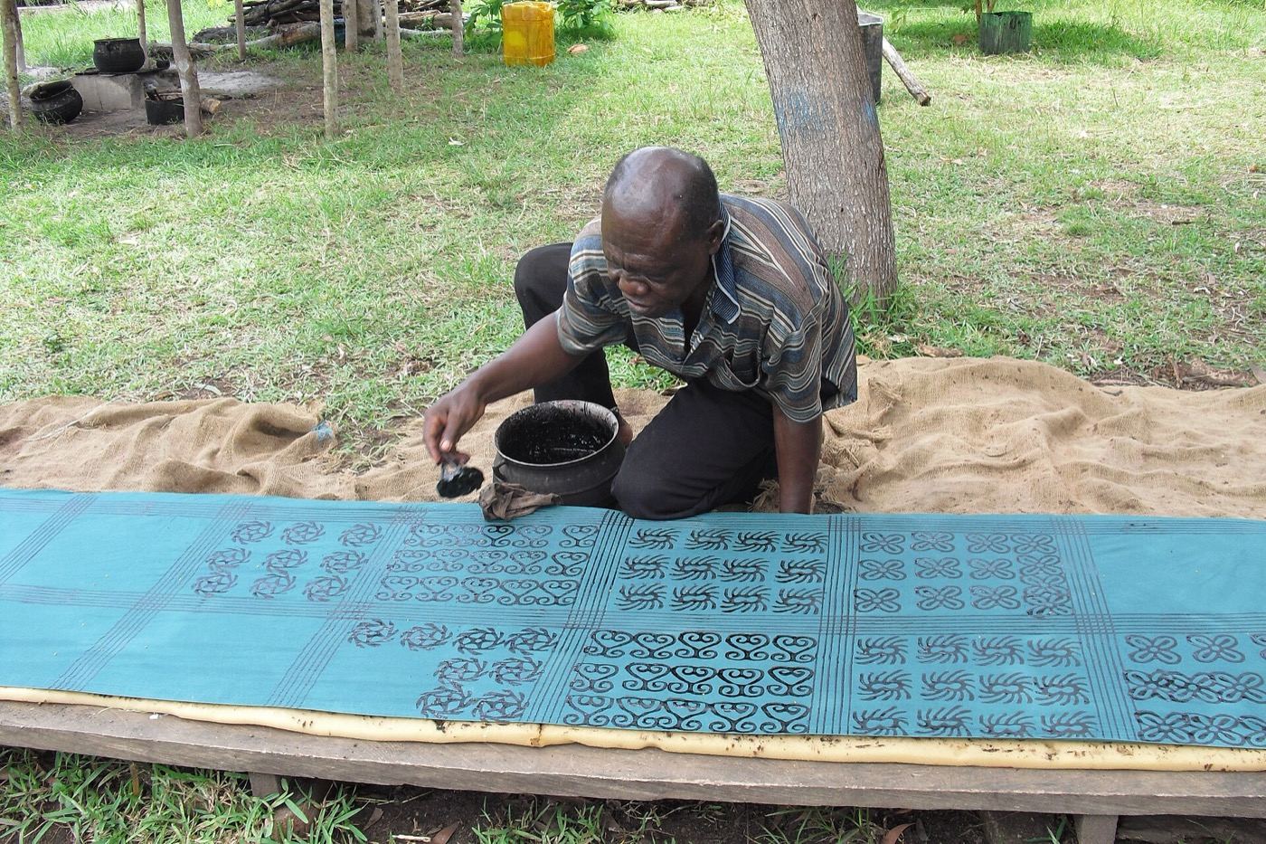 Adinkra printing process